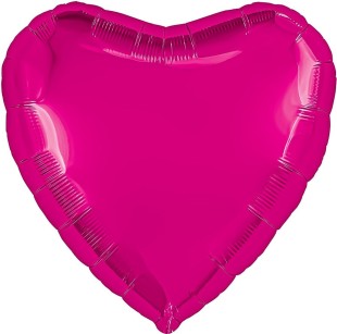 Фольгированный шар с гелием Сердце (розовый)