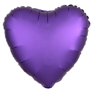 Фольгированный шар с гелием Сердце (фиолетовый)