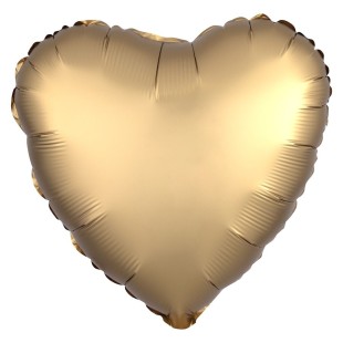 Фольгированный шар с гелием Сердце (золото)