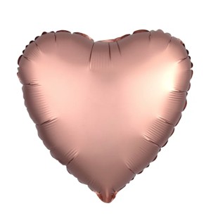 Фольгированный шар с гелием Сердце (розовое золото)