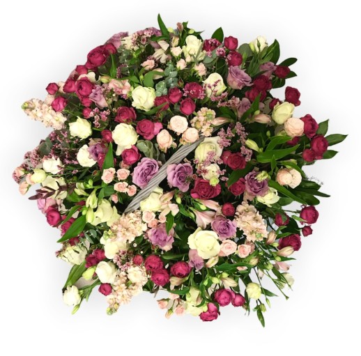 Цветочная композиция "Цветочная поляна" в корзине